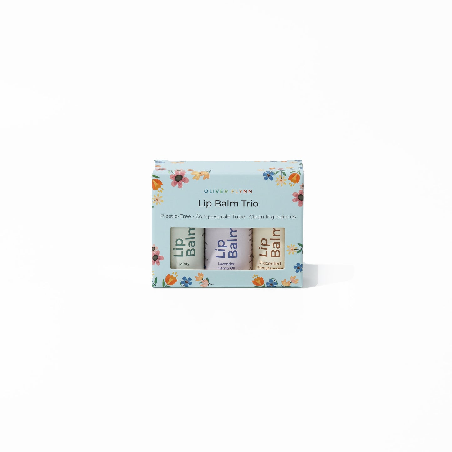 Natural Lip Balm Trio Gift Set – Eco-Friendly, Plastic-Free