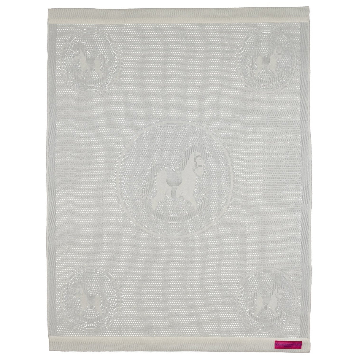 Southampton Home Lace Weave Rocking Horse Baby Blanket - Ivory