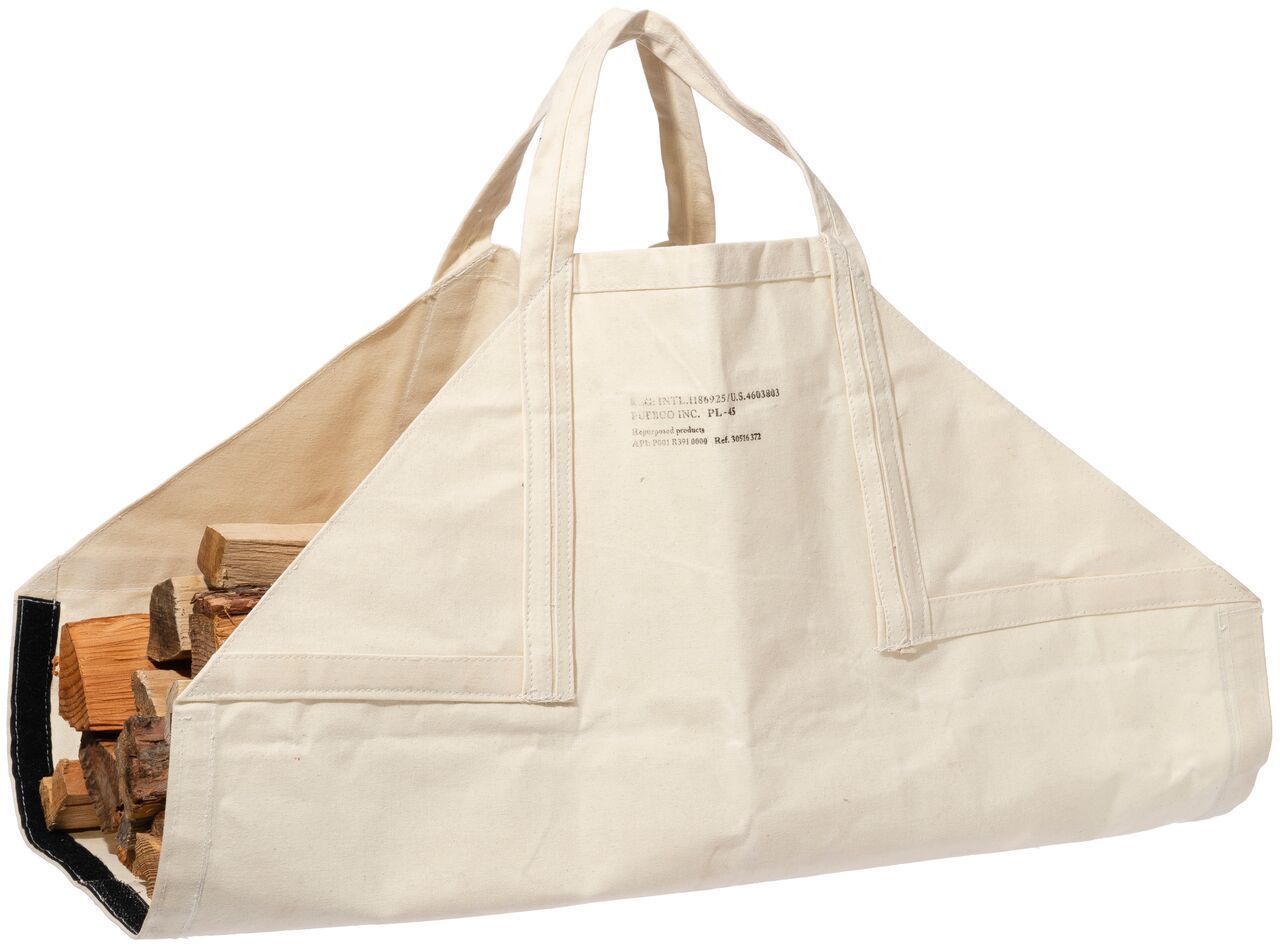 FIREWOOD CARRIER - OFF WHITE