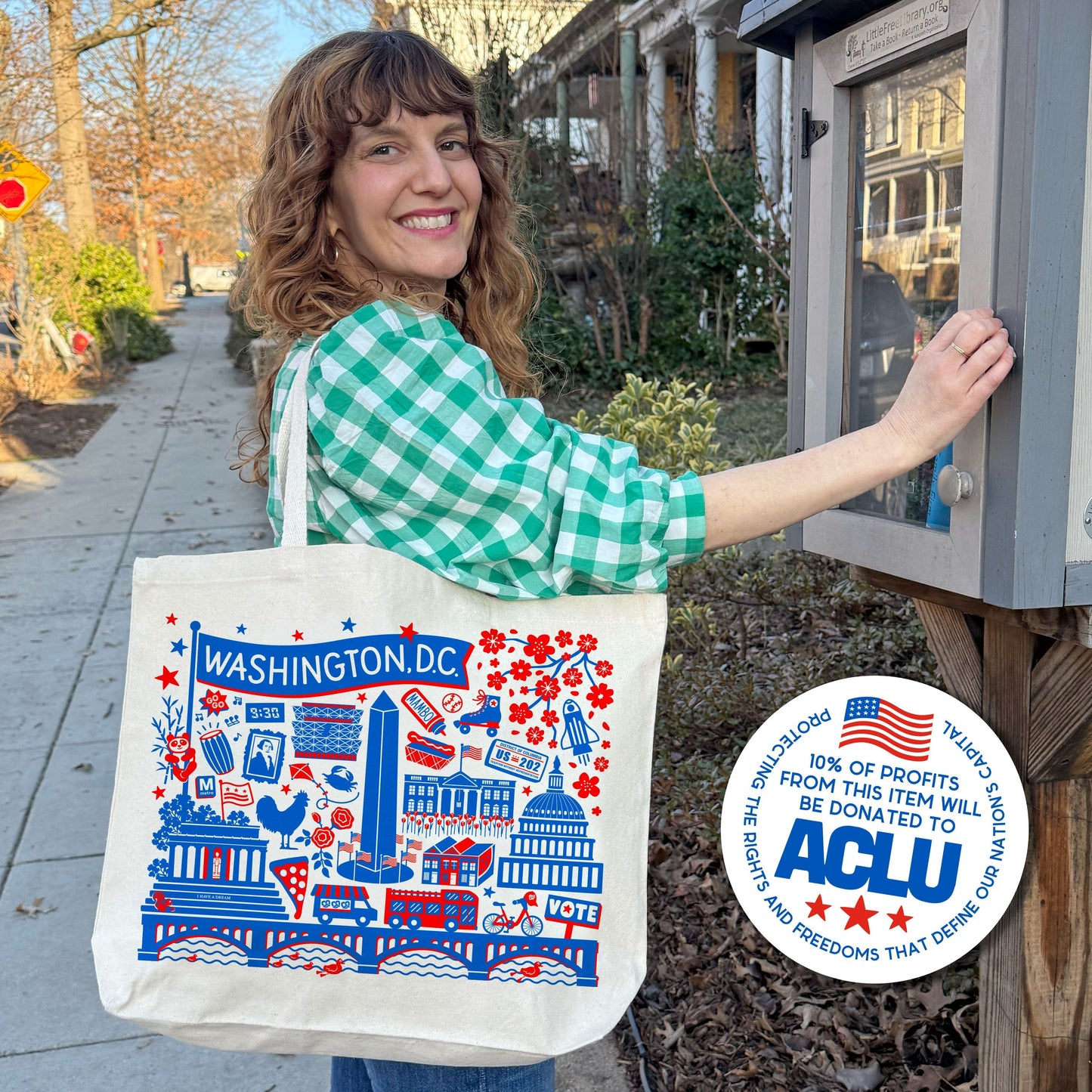 Washington DC Landmarks Candle & Tote Gift Set
