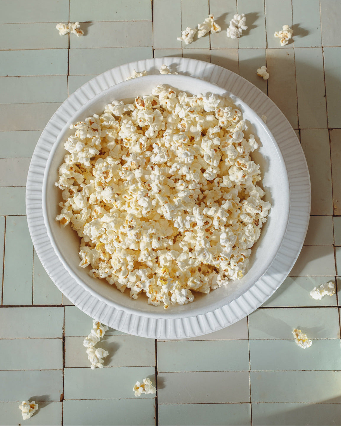 Milk White Lines Serving Tray