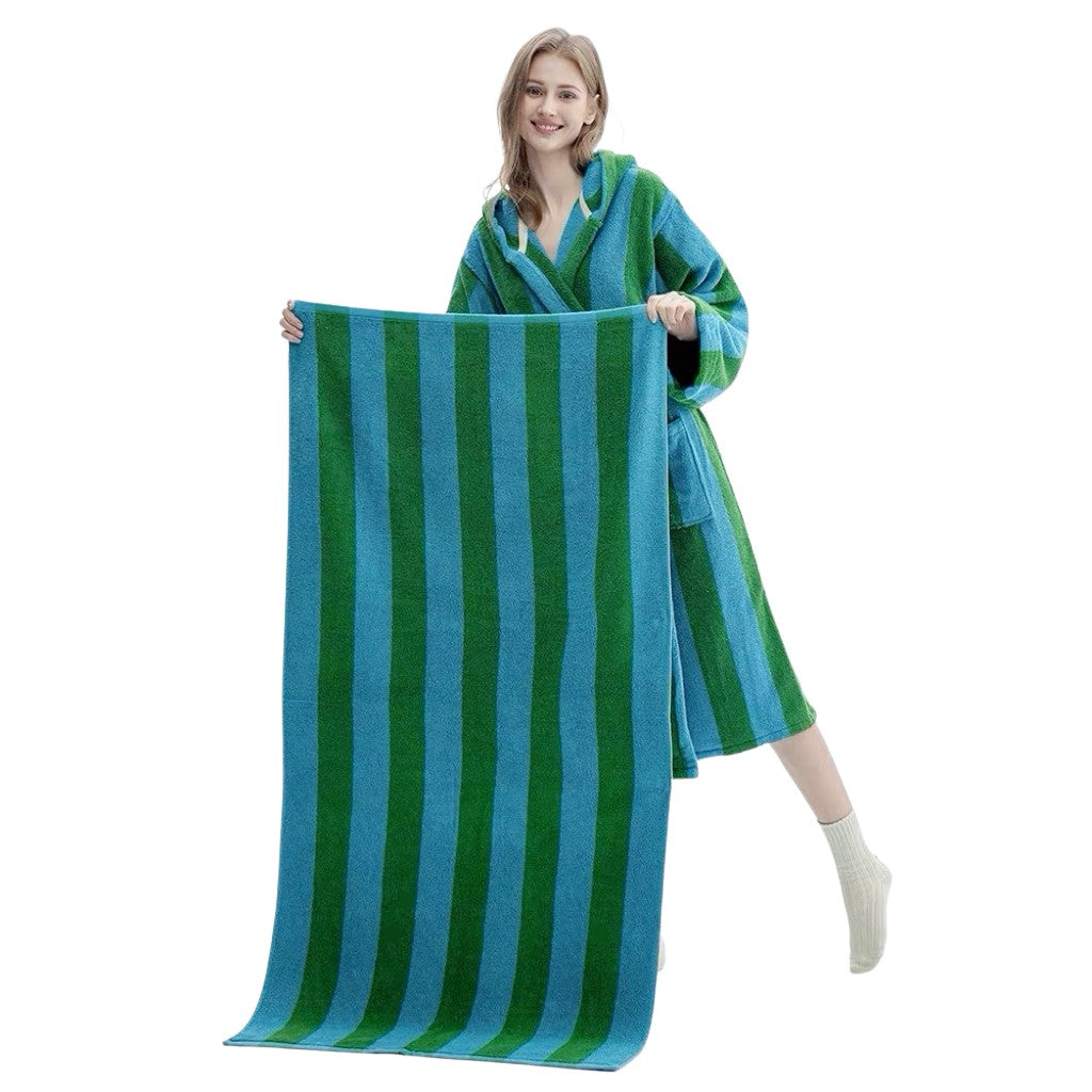 Ultra Soft Absorbent Terra Stripe Bath Towel