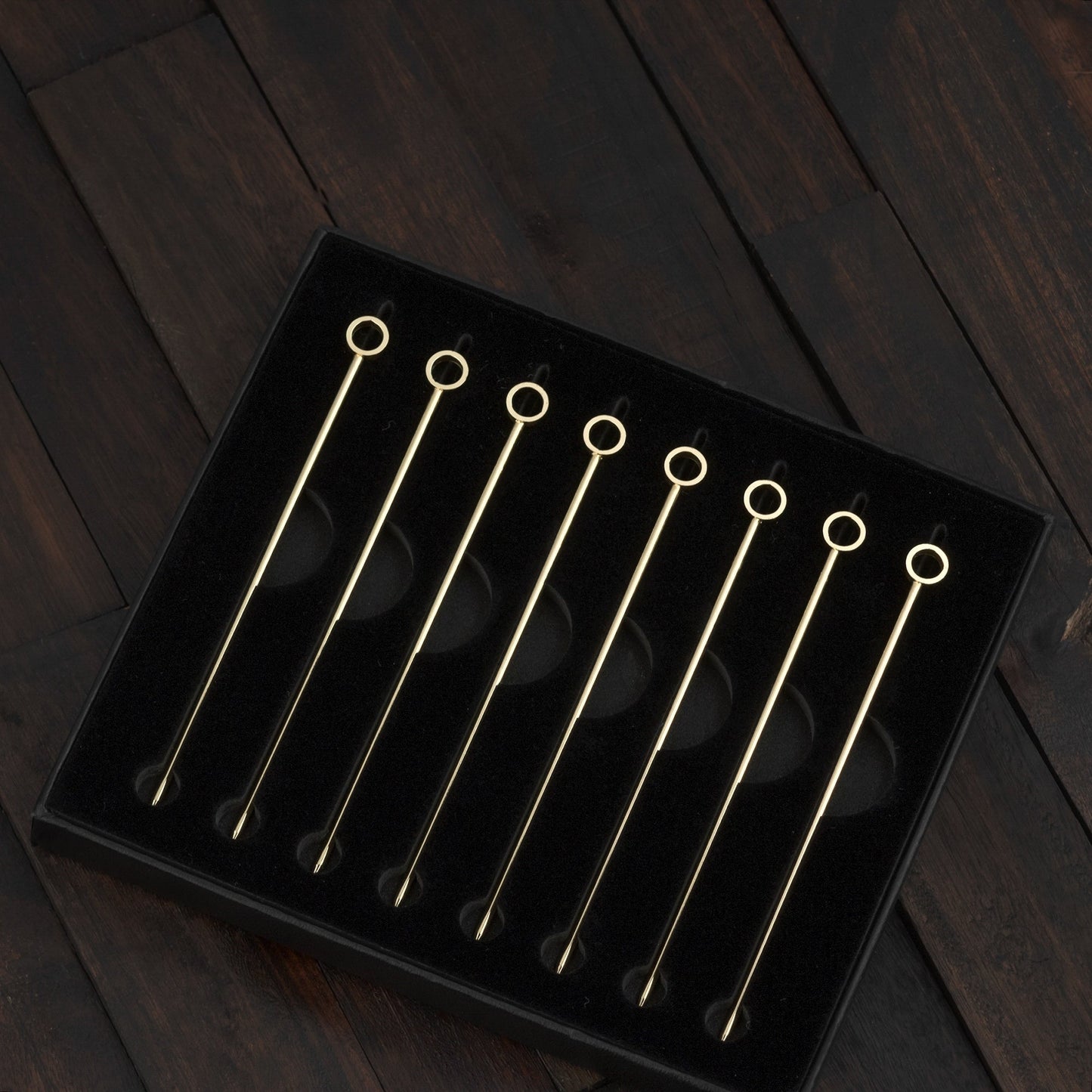 8-Pack Professional XL-Cocktail Picks (Gold in Gift Box)
