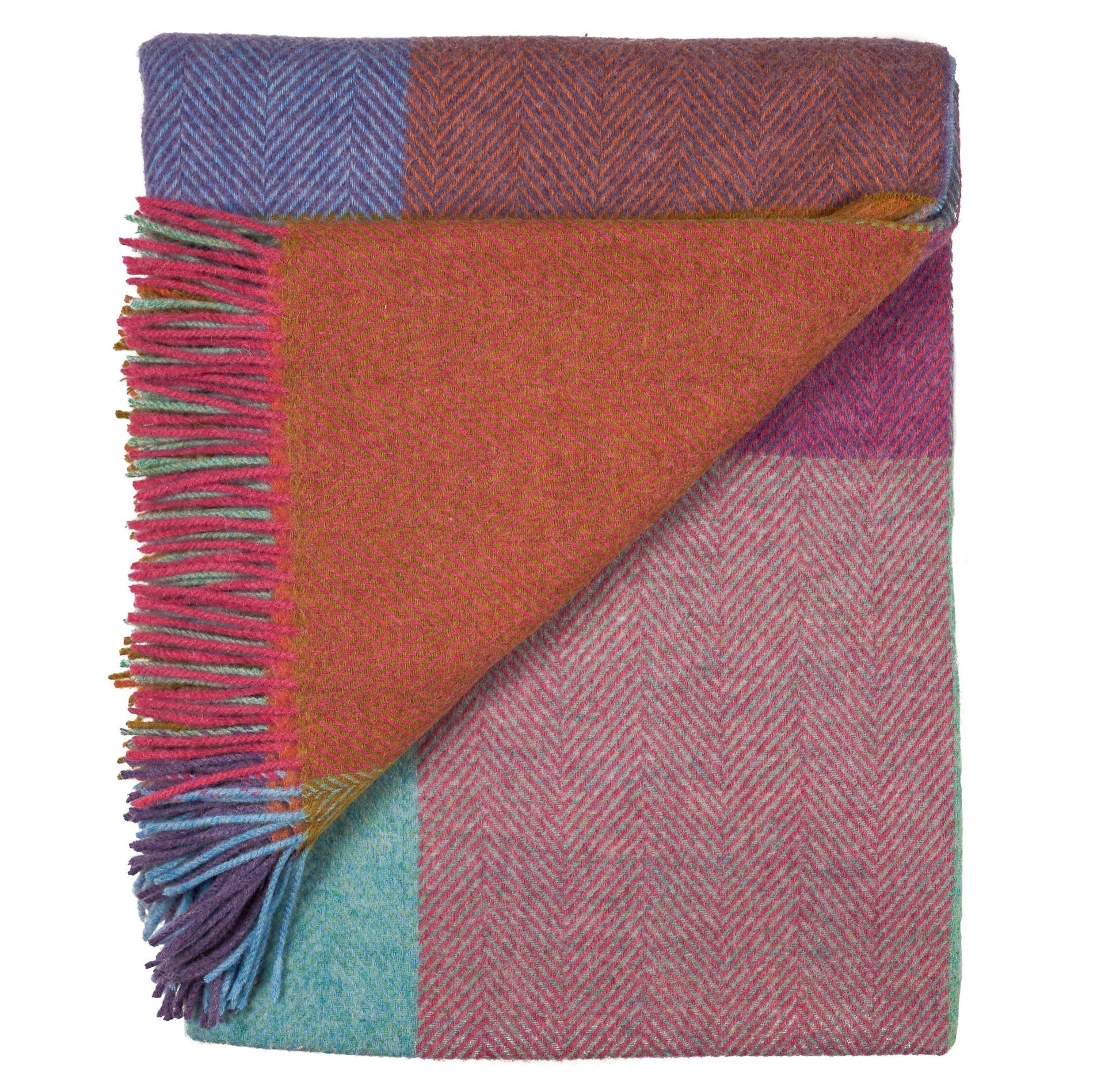 Southampton Home Merino Wool Throw – Block Kaleidoscope | UK Made - Osadia Concept Store