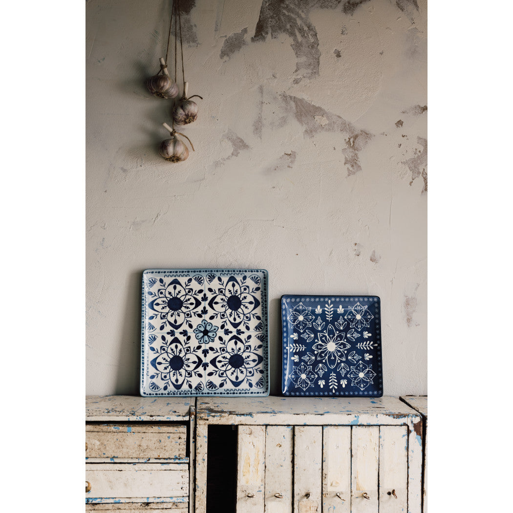 Set of 2 Porto Stamped Plate 10 Inch