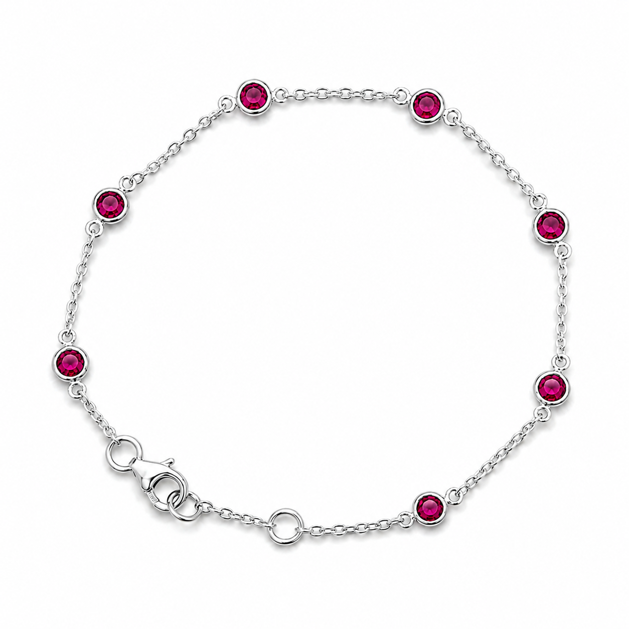 July Birthstone Bracelet:  Ruby