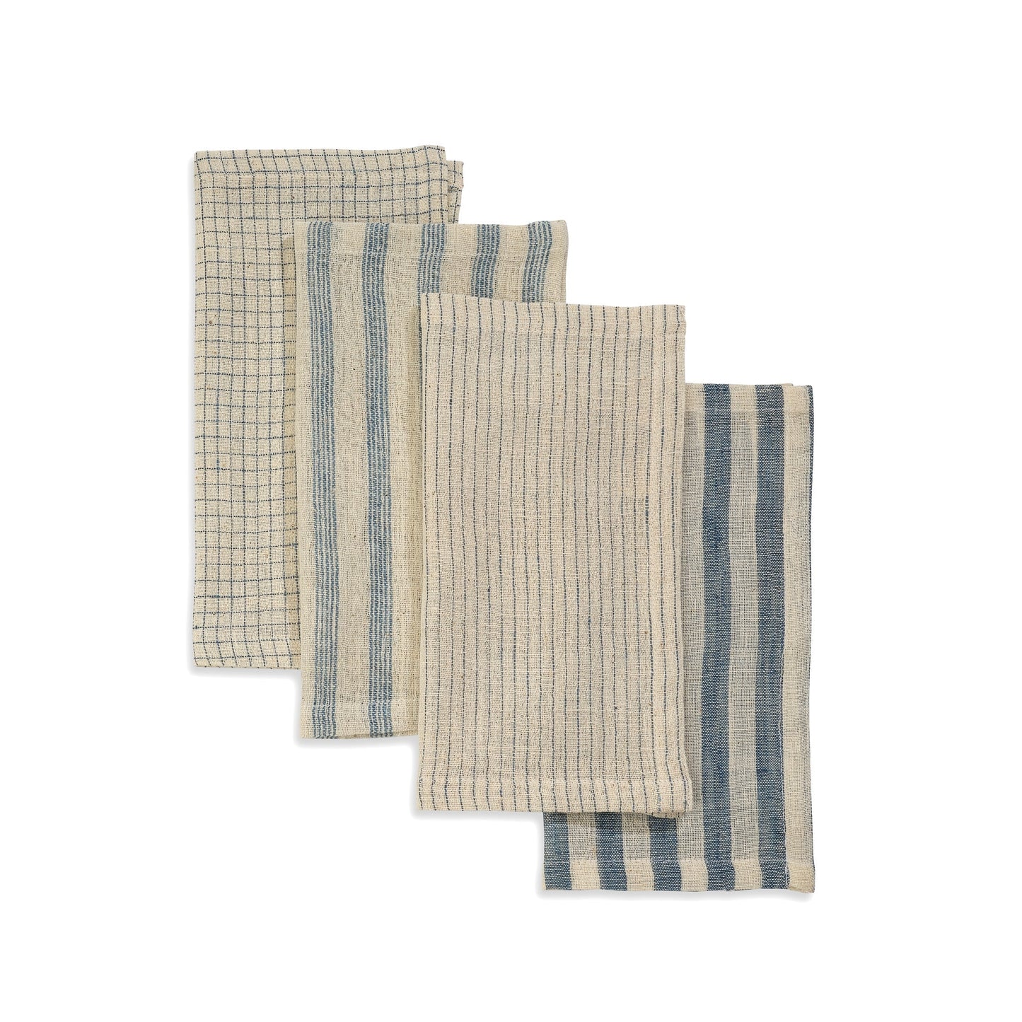 MELANGE Handwoven Organic Cotton Napkins – Set of 4. Cotton – Fair Trade – Artisan Made