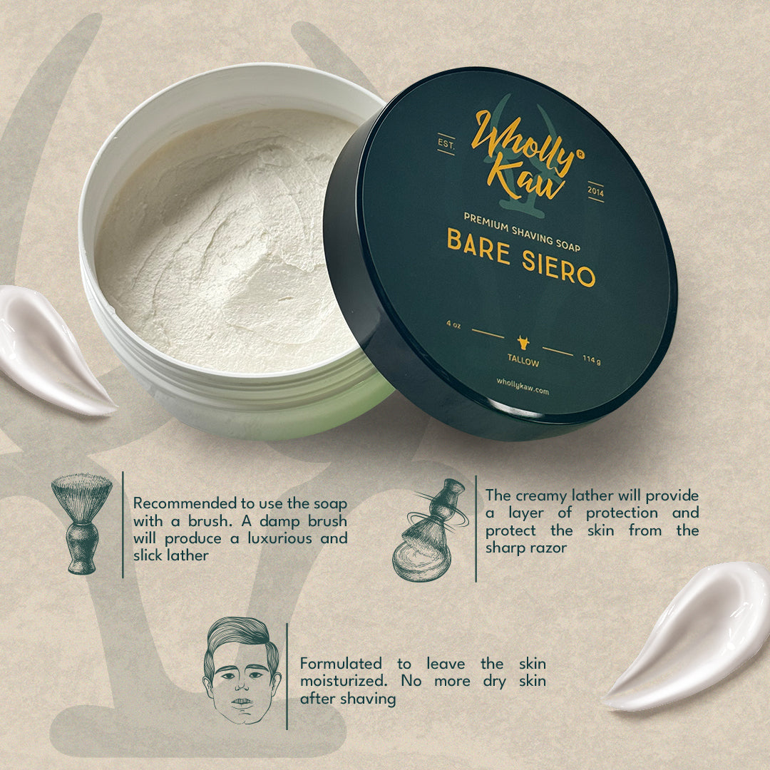 Unscented Tallow Shaving Soap – Premium, Natural, and Gentle for Sensitive Skin