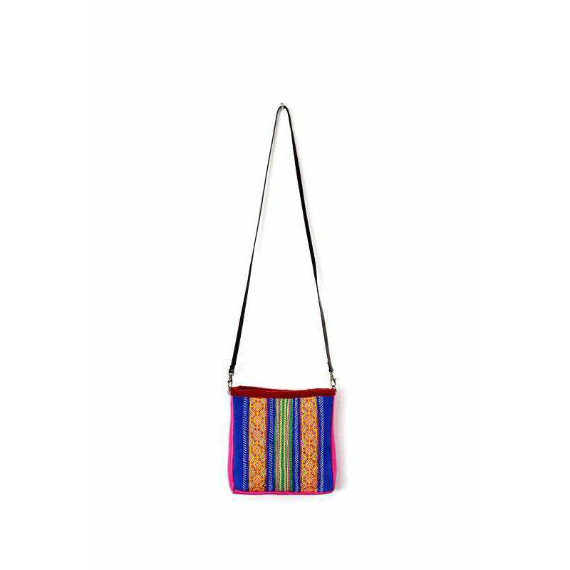 Leather Embroidered Crossbody Bag - Thailand