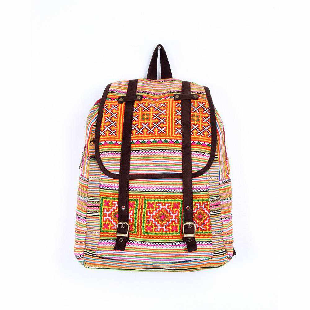 Alisa Embroidered Colorful Boho Backpack - Thailand