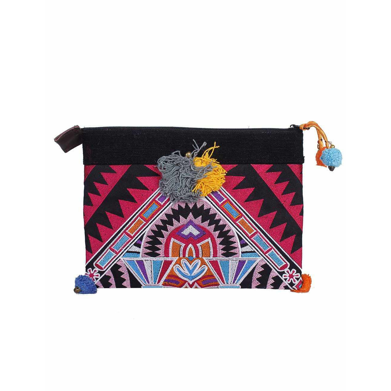 Handcrafted Embroidered Clutch | iPad Bag - Thailand