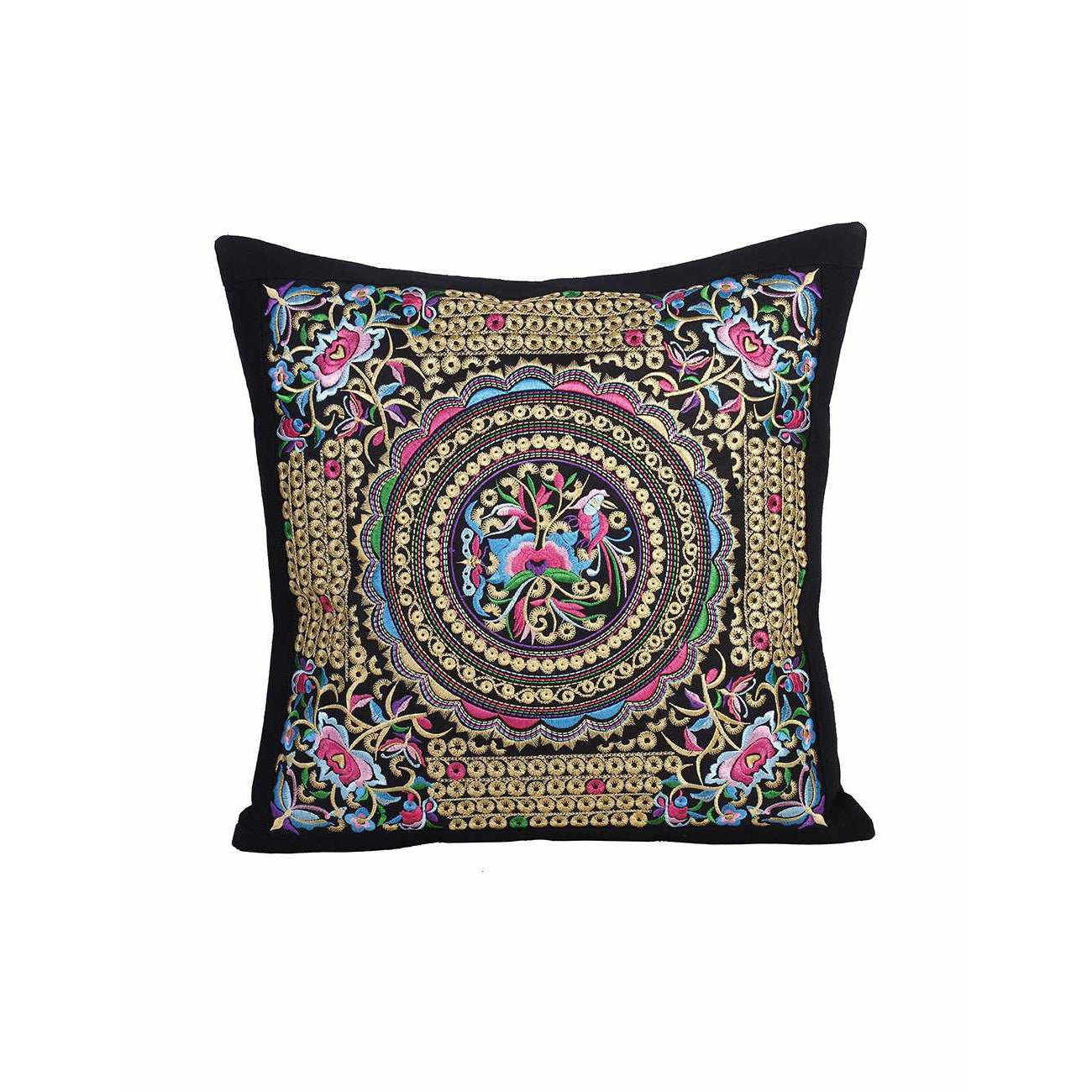 Diamond Flower Embroidered Pillow Cover - Thailand