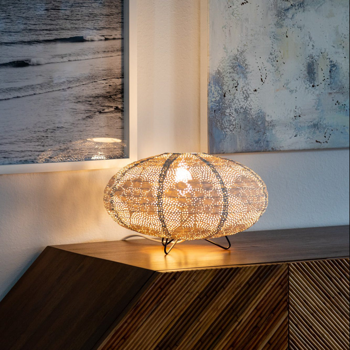 Soji Stella Solace Oval Yarrow Table Lamp