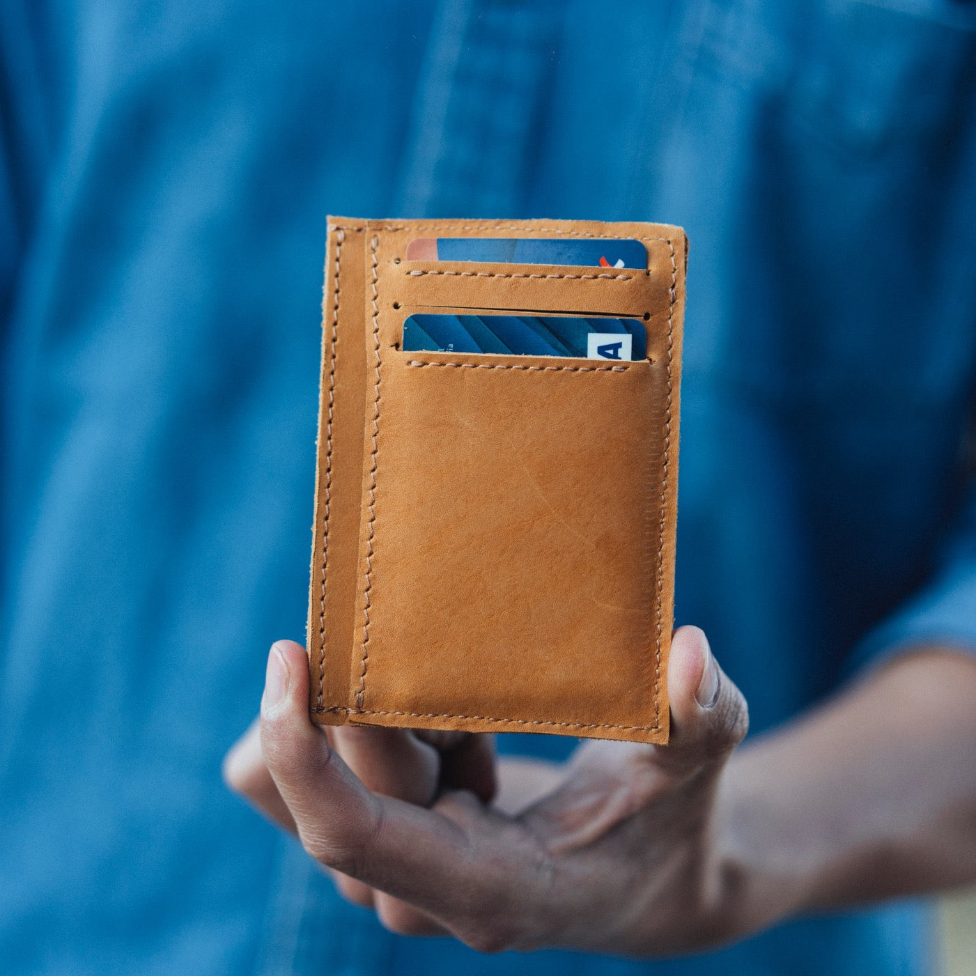 Card Holder Wallet in Camel