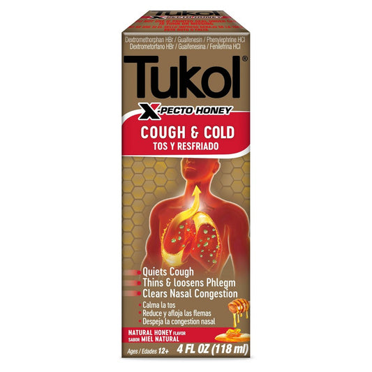 Tukol Cough & Congestion, Ages 12+, Honey 4 Fl Oz
