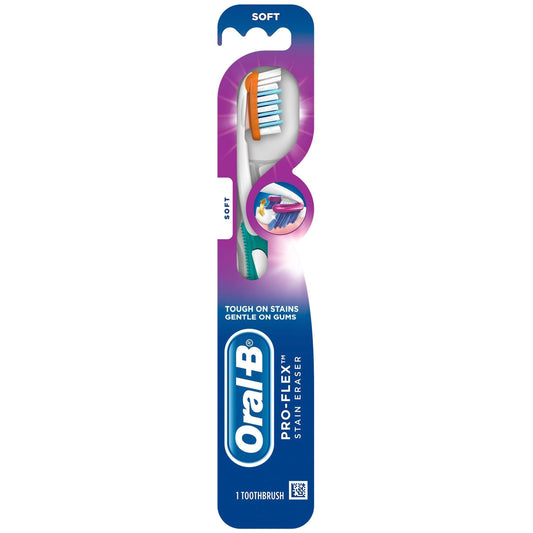 Oral-B Pro Flex Stain Eraser Manual Toothbrush, Soft