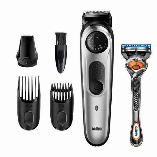 Braun Beard Trimmer BT5260, Hair Clipper For Men, 39 Length Settings, Black/Silver Metal