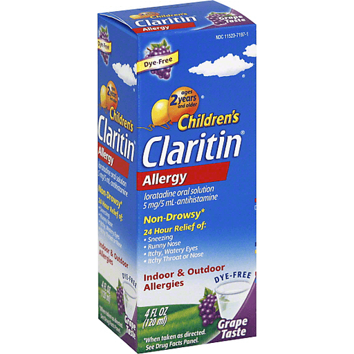 Claritin Children's Allergy, 5 Mg, Oral Solution, Grape Taste