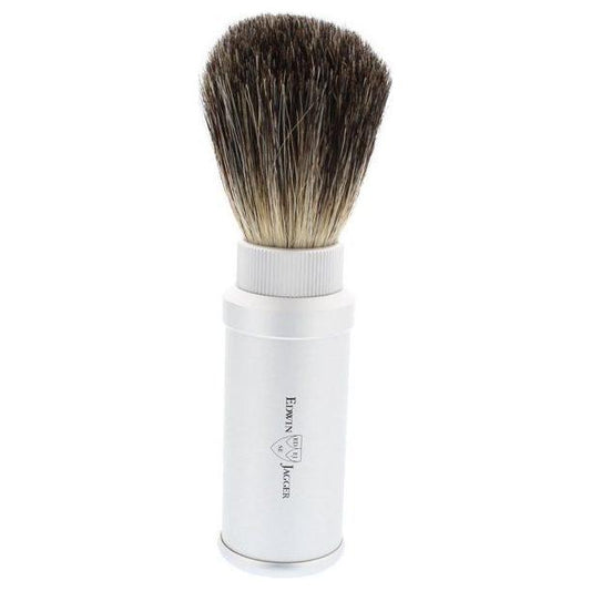 Edwin Jagger Badger Travel Shaving Brush In Metal Case