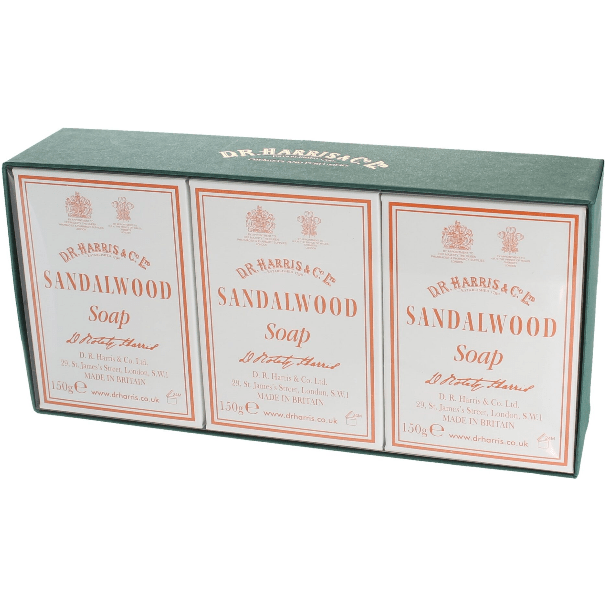 D. R. Harris & Co Sandalwood Bath Soap Box of 3 x 150g