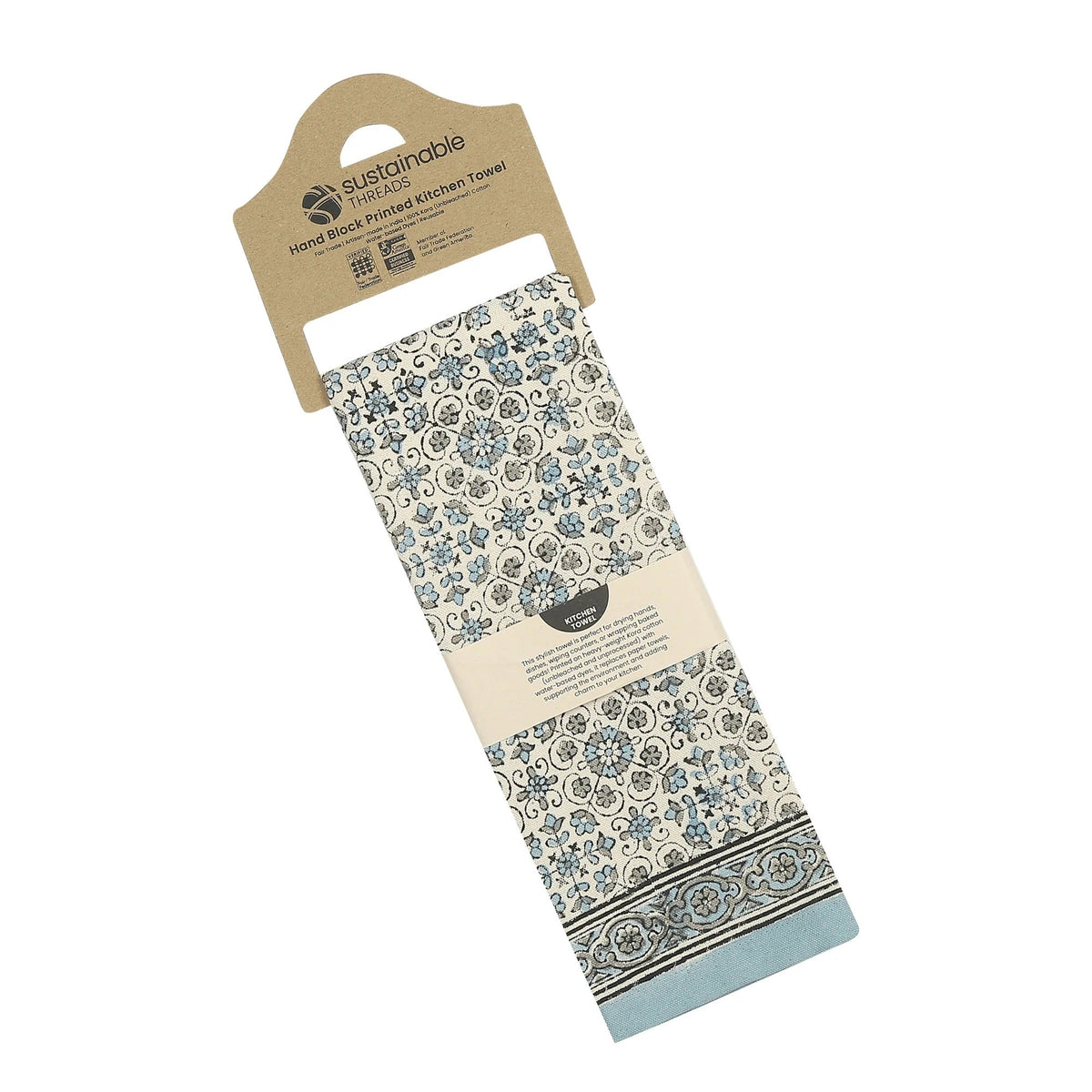 Cotton Kitchen Towel | Hand Block Printed | Lily