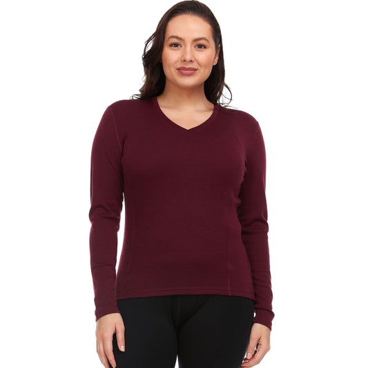 Women's Midweight Merino Wool V-Neck Sweater | 100% Merino Wool - Osadia Concept Store