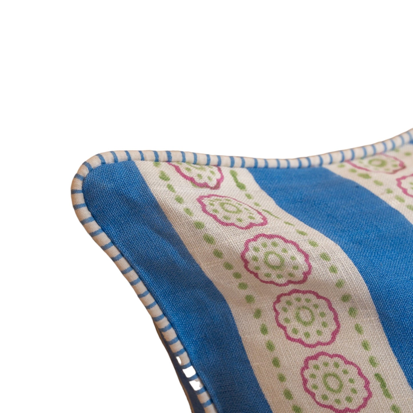 Malhaar Linen Pillow Cover - Blue