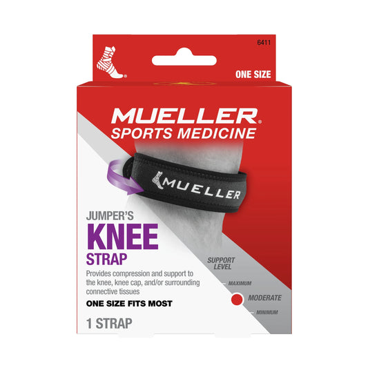 Mueller Jumper's Knee Strap, Unisex, One Size Fits Most, Black
