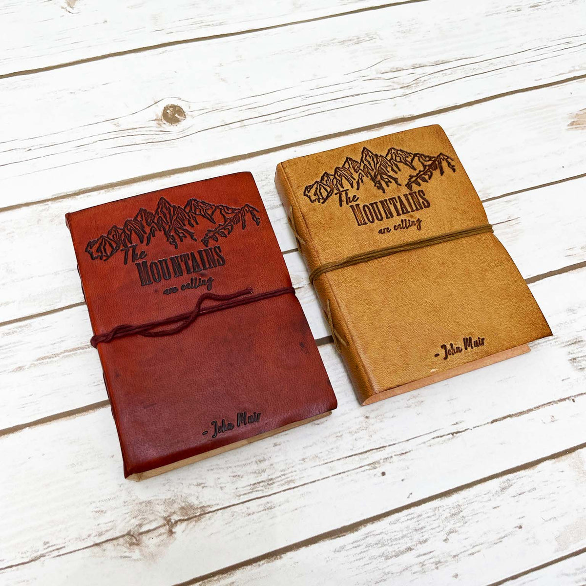 John Muir Quote Leather Journal