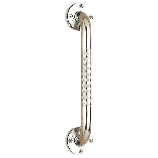Nova Wall Grab Bar Chrome With Knurled Handle 12 Inch