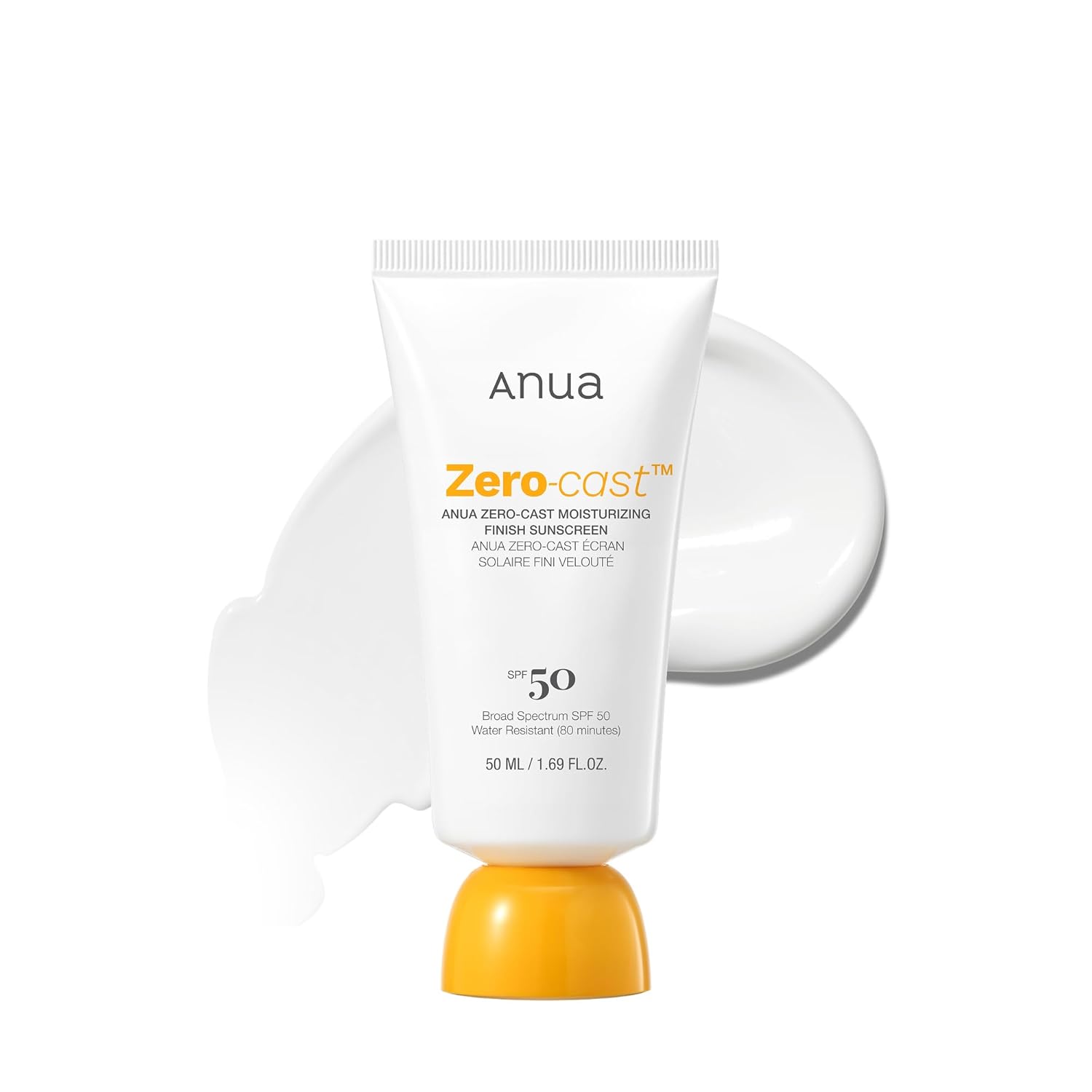 ANUA Zero-Cast Moisturizing Finish Sunscreen SPF50+ PA++++ - Osadia Concept Store