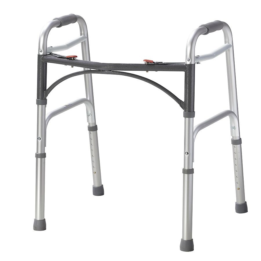 Drive Medical Deluxe Folding Walker, Two Button