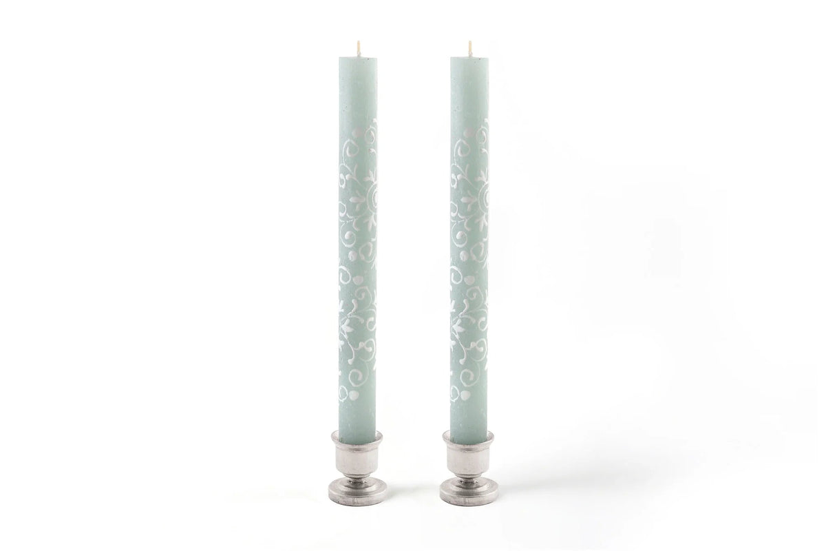 Henna Duck Egg Painted Candles