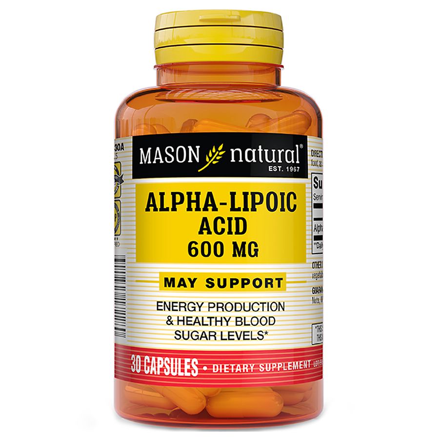 Mason Natural Alpha Lipoic Acid 600 Mg, Extra Strength, 30 Capsules