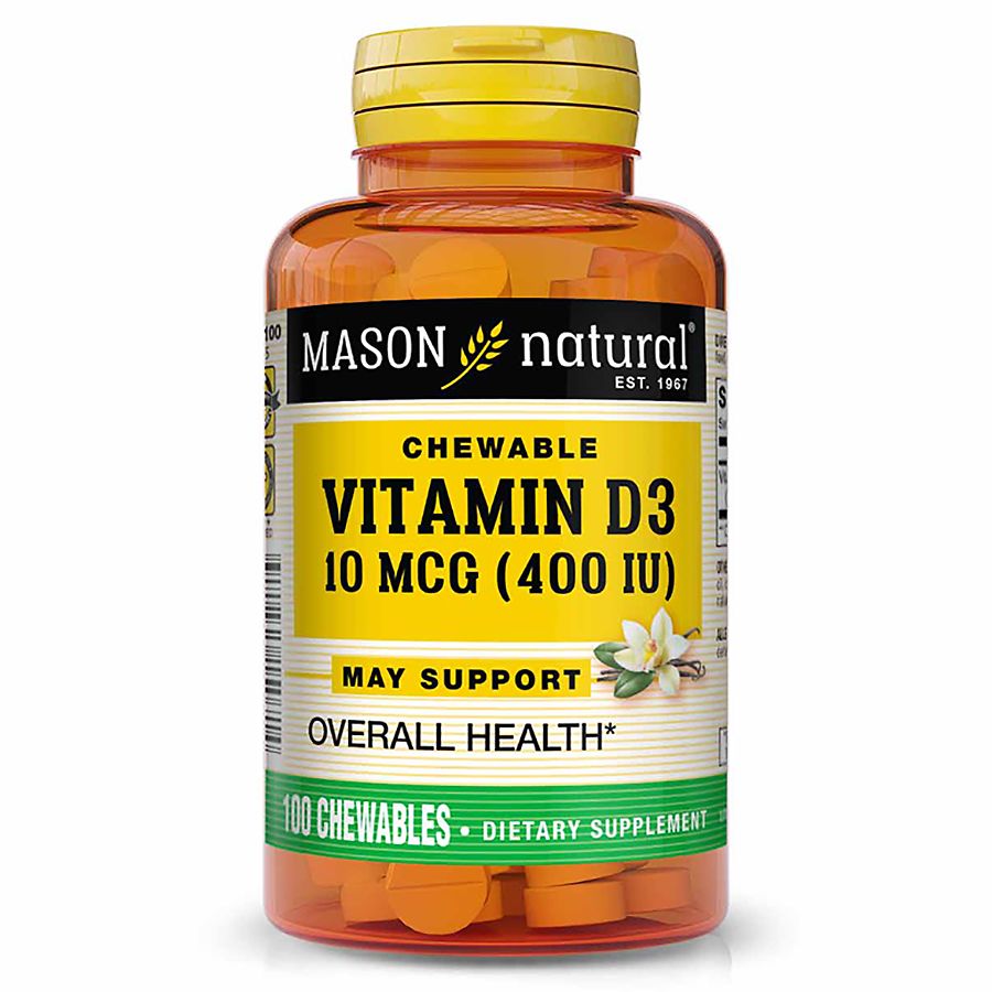 Mason Natural D400, Chewable, Vanilla Chew