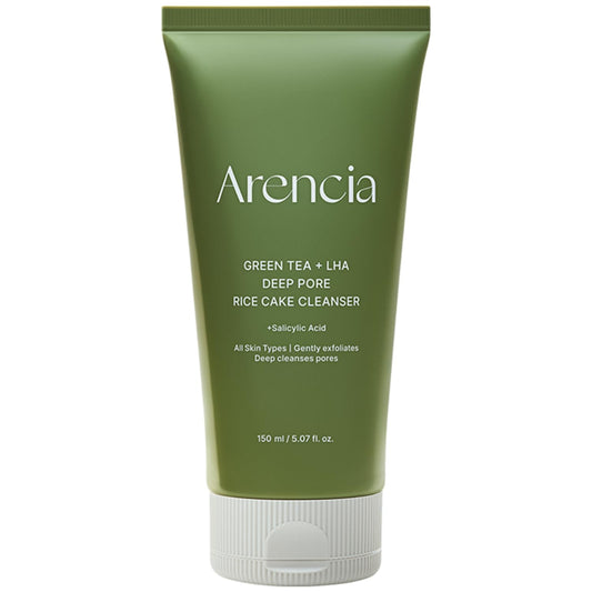 Arencia Green Tea + LHA Deep Pore Rice Cake Cleanser