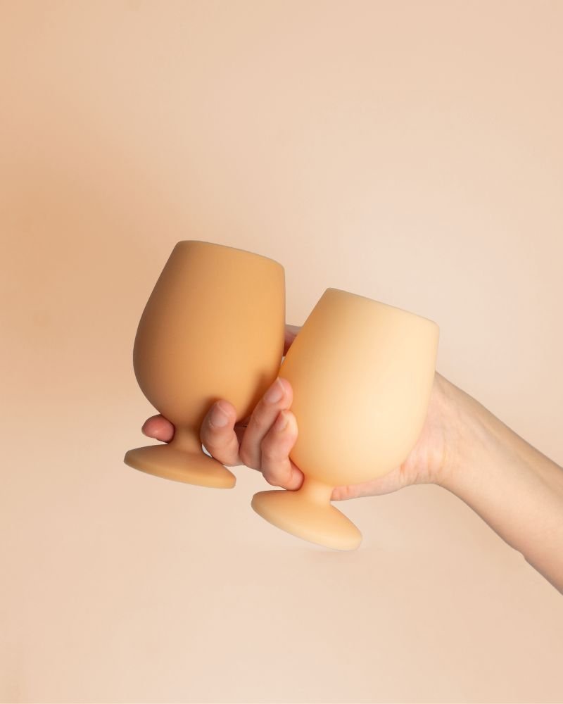 wheat + oat | stemm | silicone unbreakable wine glasses