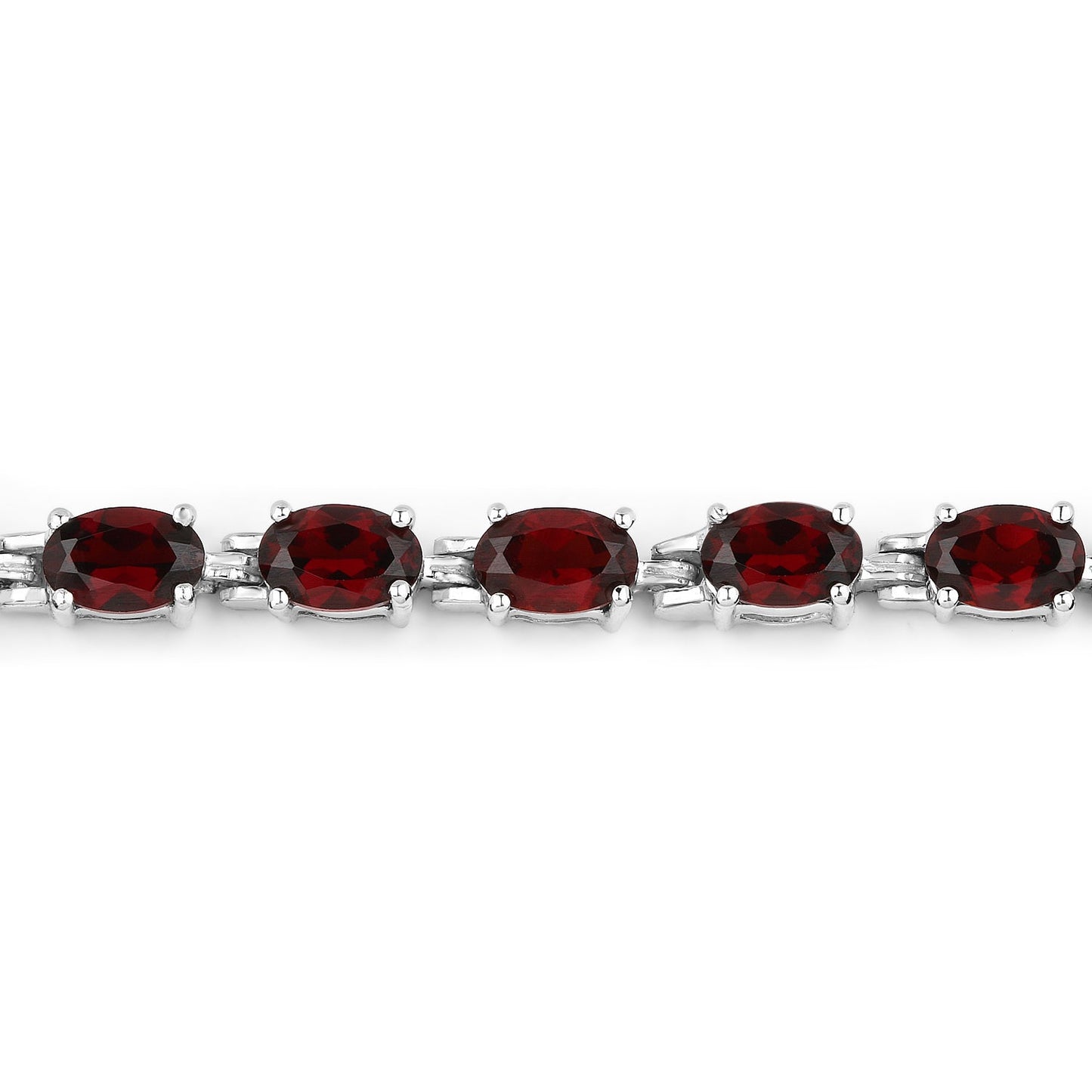 11.22 Carat Genuine Garnet .925 Sterling Silver Bracelet