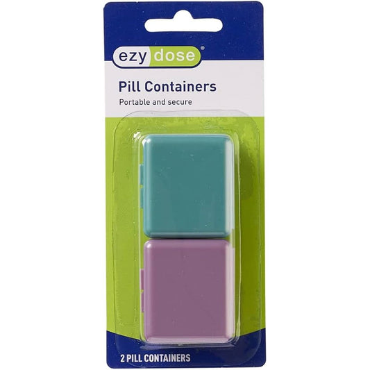 Ezy Dose Compact Pill Organizer, 4 Compartments – Pocket-Sized Travel Pill Box