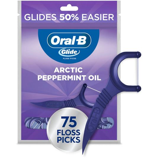 Oral-B Glide Arctic Peppermint Oil Dental Floss Picks Mint
