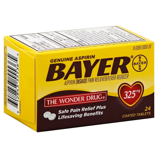 Bayer Aspirin Pain Reliever/Fever Reducer 325 Mg Coated Tablets