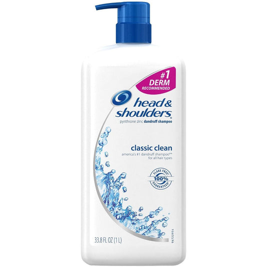 Head & Shoulders Classic Clean Dandruff Shampoo 33.8 Fl Oz