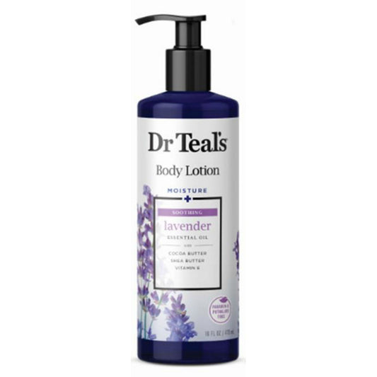 Dr Teal's Body Lotion Moisture Plus Soothing Lavender, 16 Oz