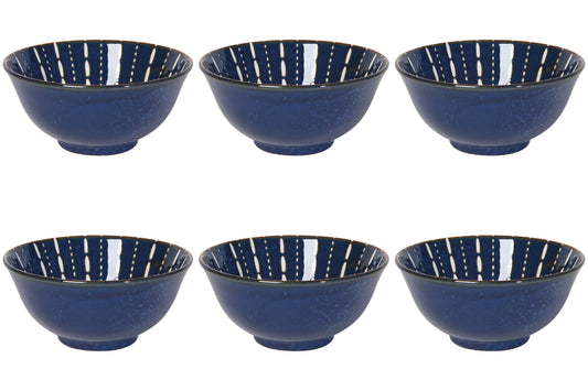 Set of 6 Pulse Stamped Bowl 6 inch