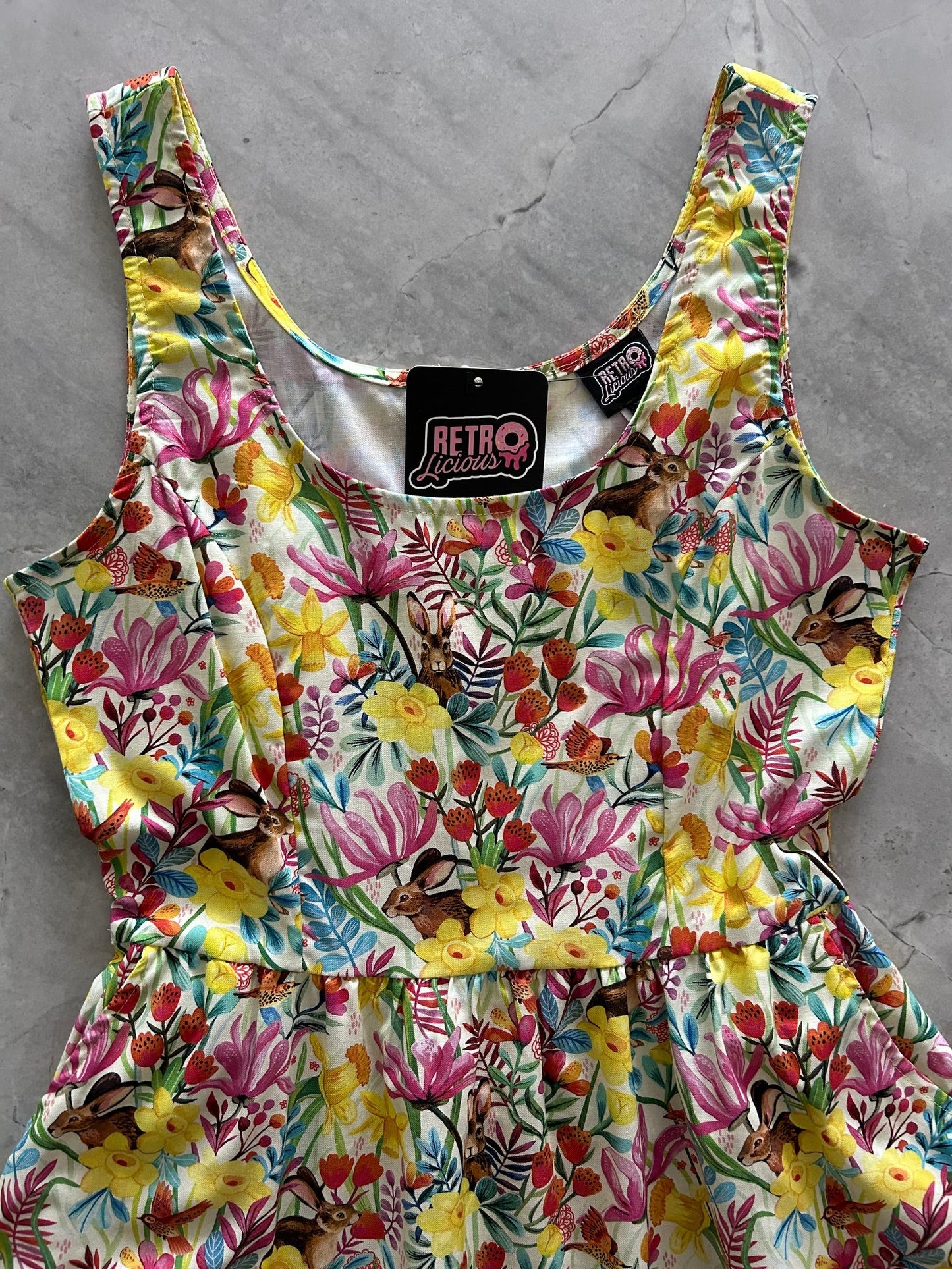 Bunnies Shorter Length Fit & Flare Dress