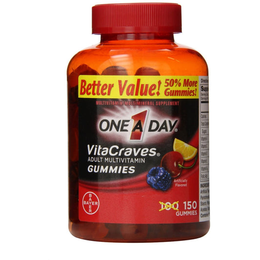 One A Day Vitacraves Gummies Adult Multivitamin 150 Ea Bottle