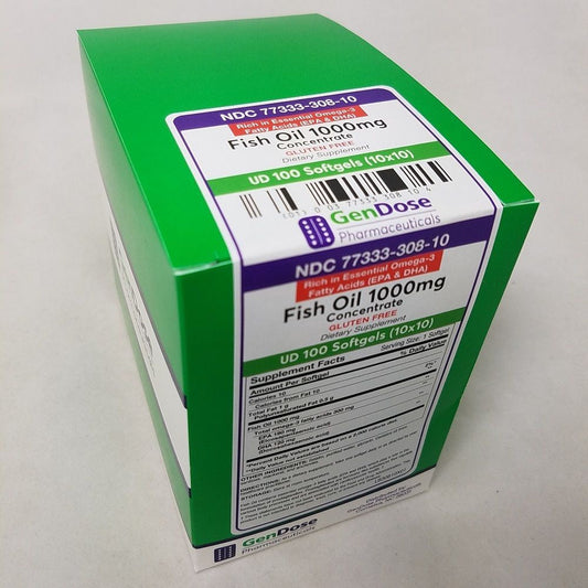 Gendose Gedore De Aceite De Pescado En Cápsulas, 1000mg, 100ct