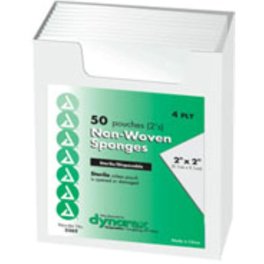 Dynarex Gauze Sponges Non-Woven Sterile -2 Inx2 In - 4 Ply 2'S