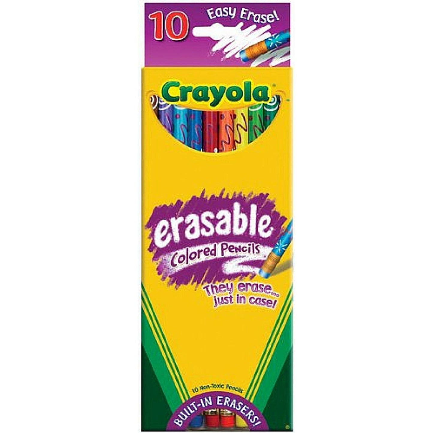 Crayola Erasable Colored Pencils 10 Color Set BIN684410