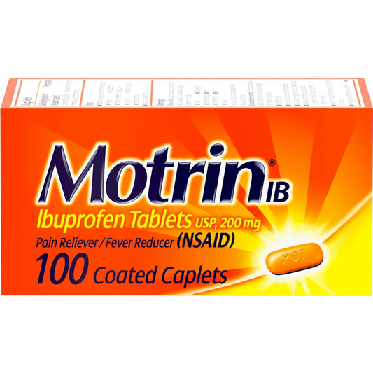 Motrin IB, Ibuprofen Tablets For Pain & Fever Relief